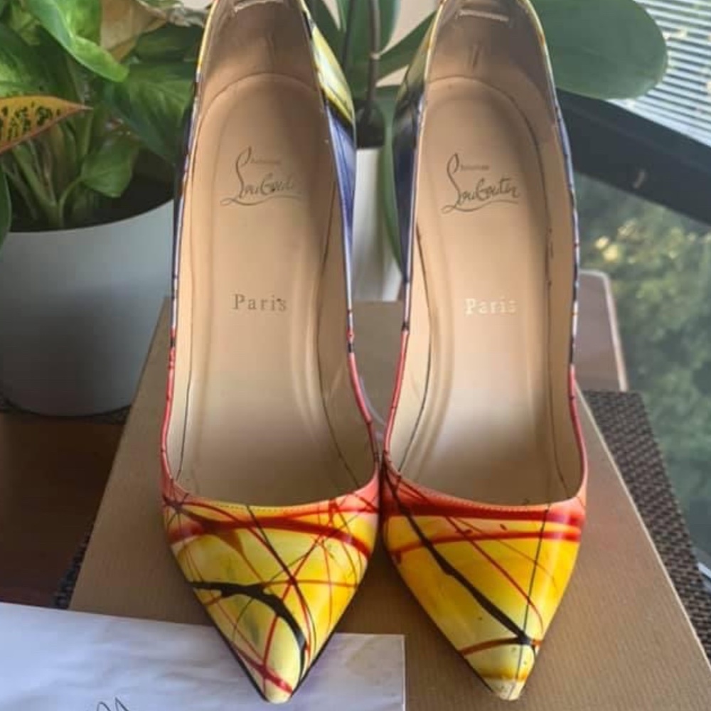 Christian Louboutin Pigalle Pollock, 120mm, sz 38.5